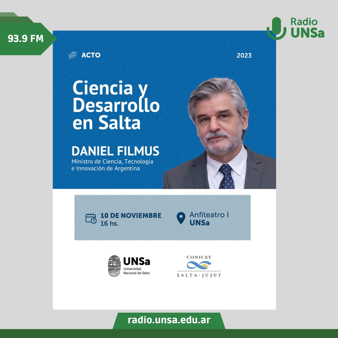 Daniel Filmus visitará la Universidad Nacional de Salta