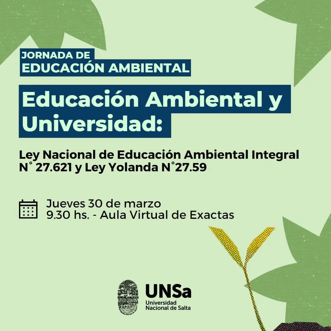 Jornada de Educación Ambiental en la UNSa