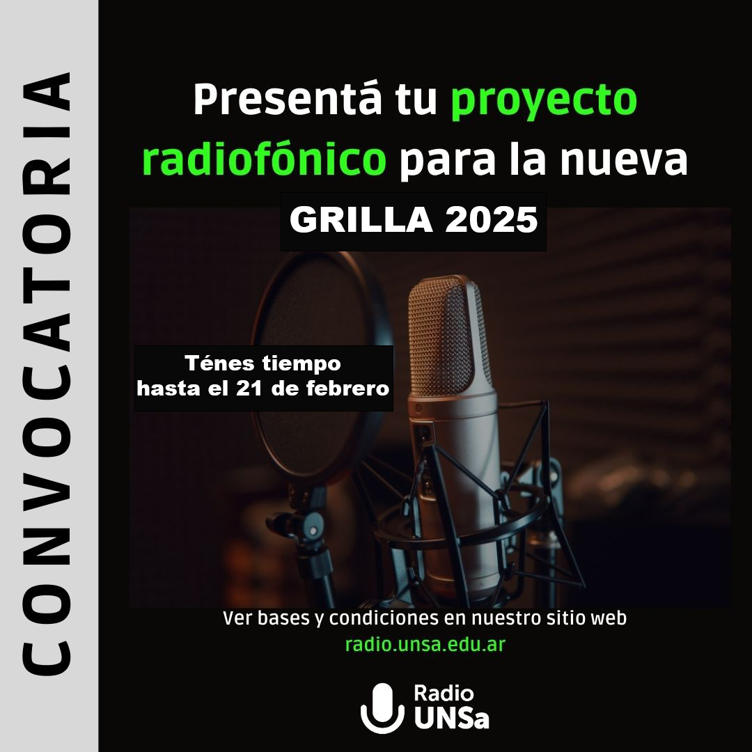 Convocatoria 2025 para Radio de la Universidad Nacional de Salta