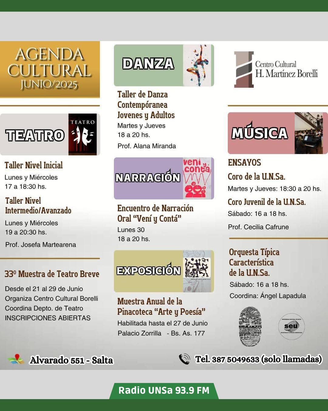 Agenda cultural junio centro borelli 2025 2