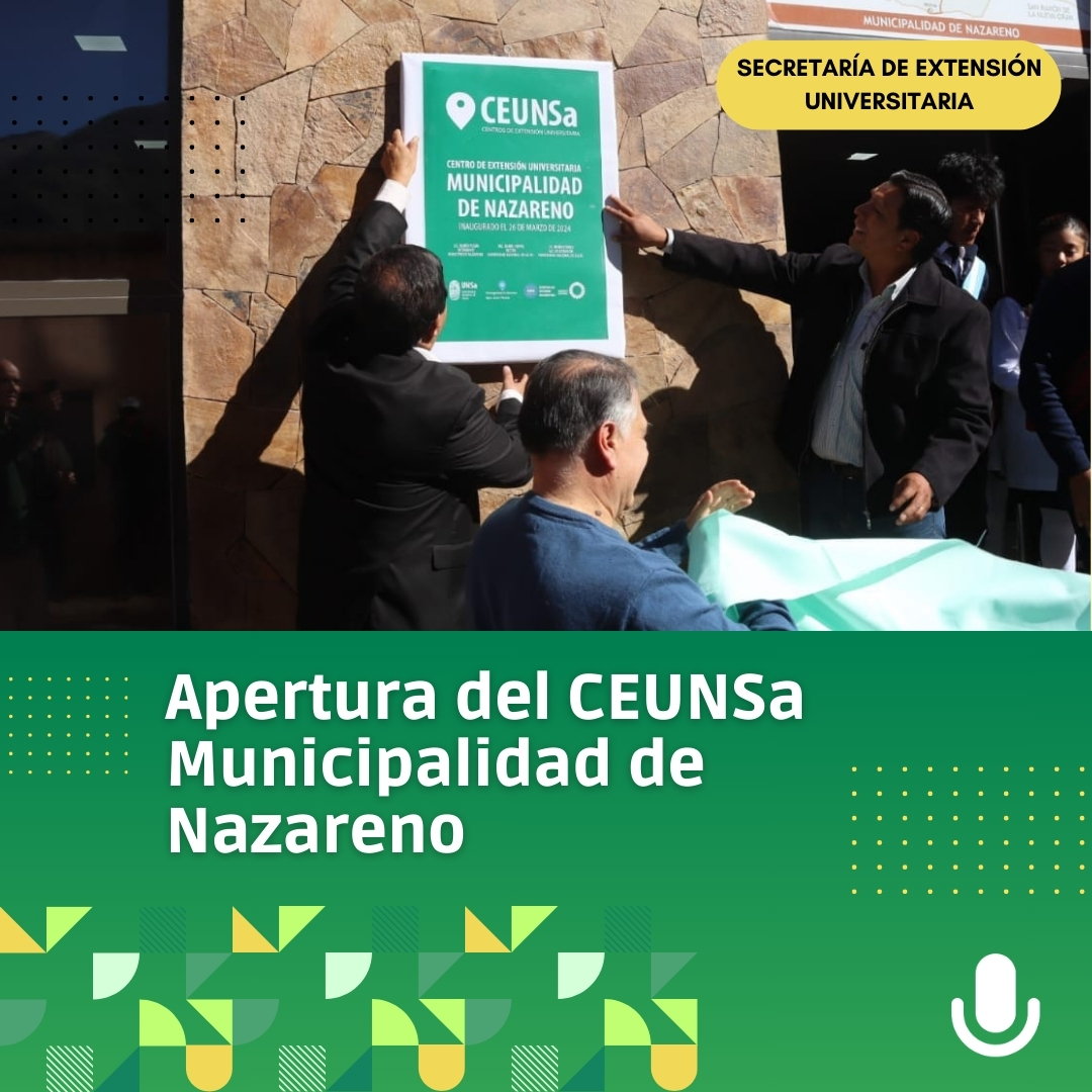 Apertura del CEUNSa Municipalidad de Nazareno