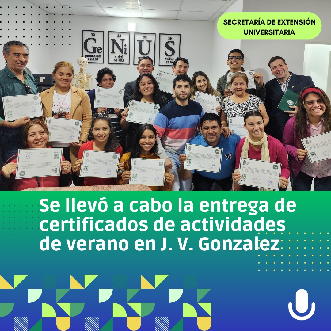 Entrega de Certificados en J. V. González