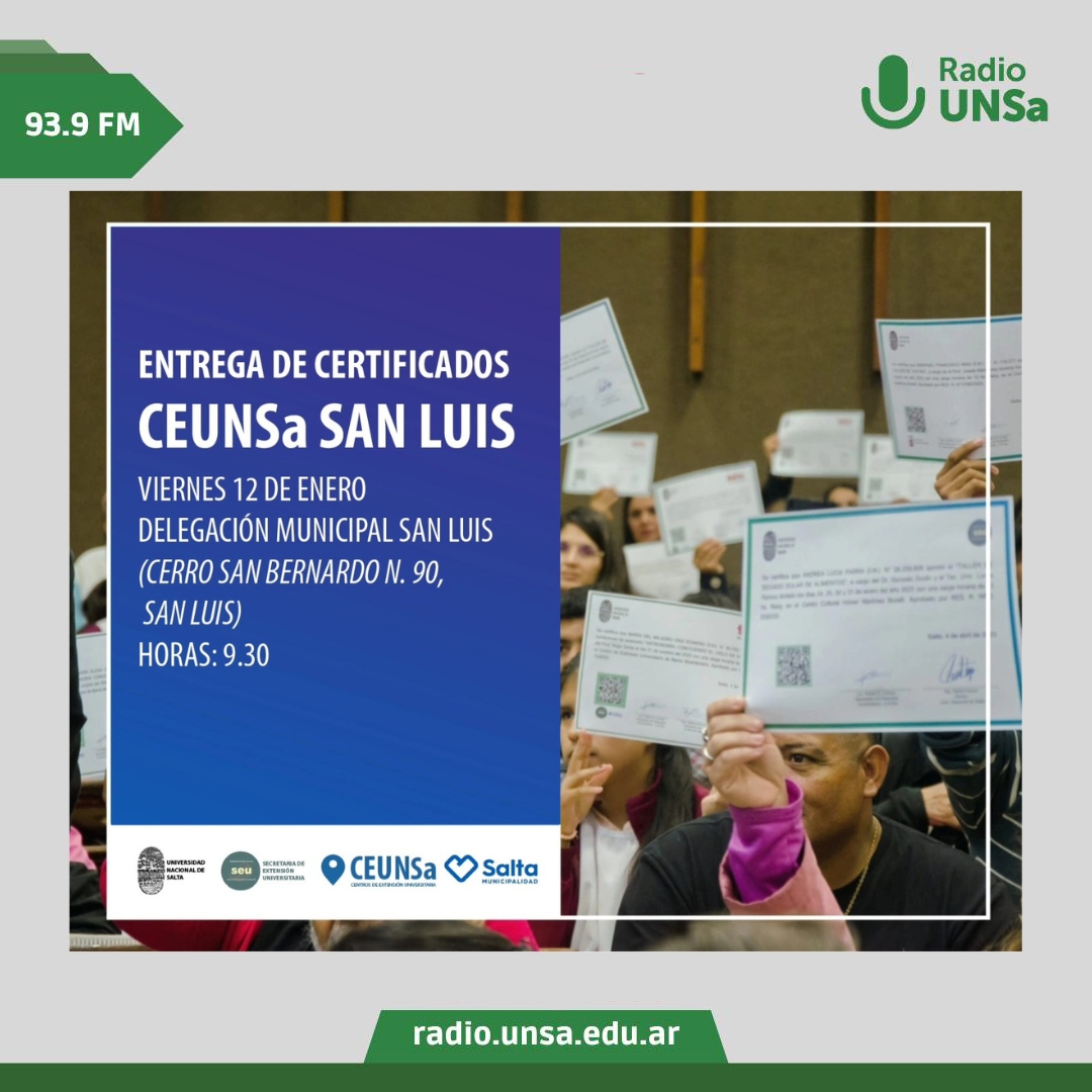 Acto de entrega de certificados CEUNSa San Luis