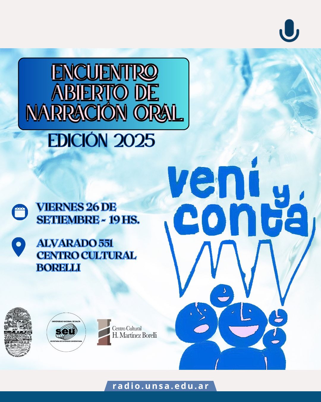 Nuevo Encuentro de Narración Oral "Vení y Contá"