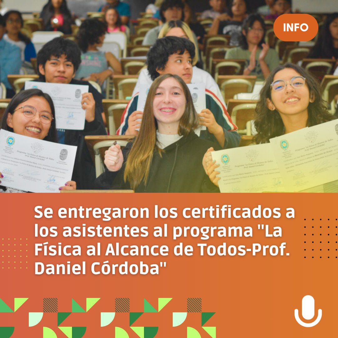 Entrega de certificados "La Física al Alcance de Todos"