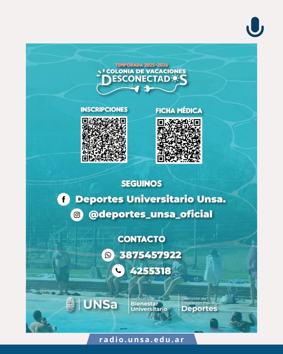 Colonia de vacaciones desconectados incripciones