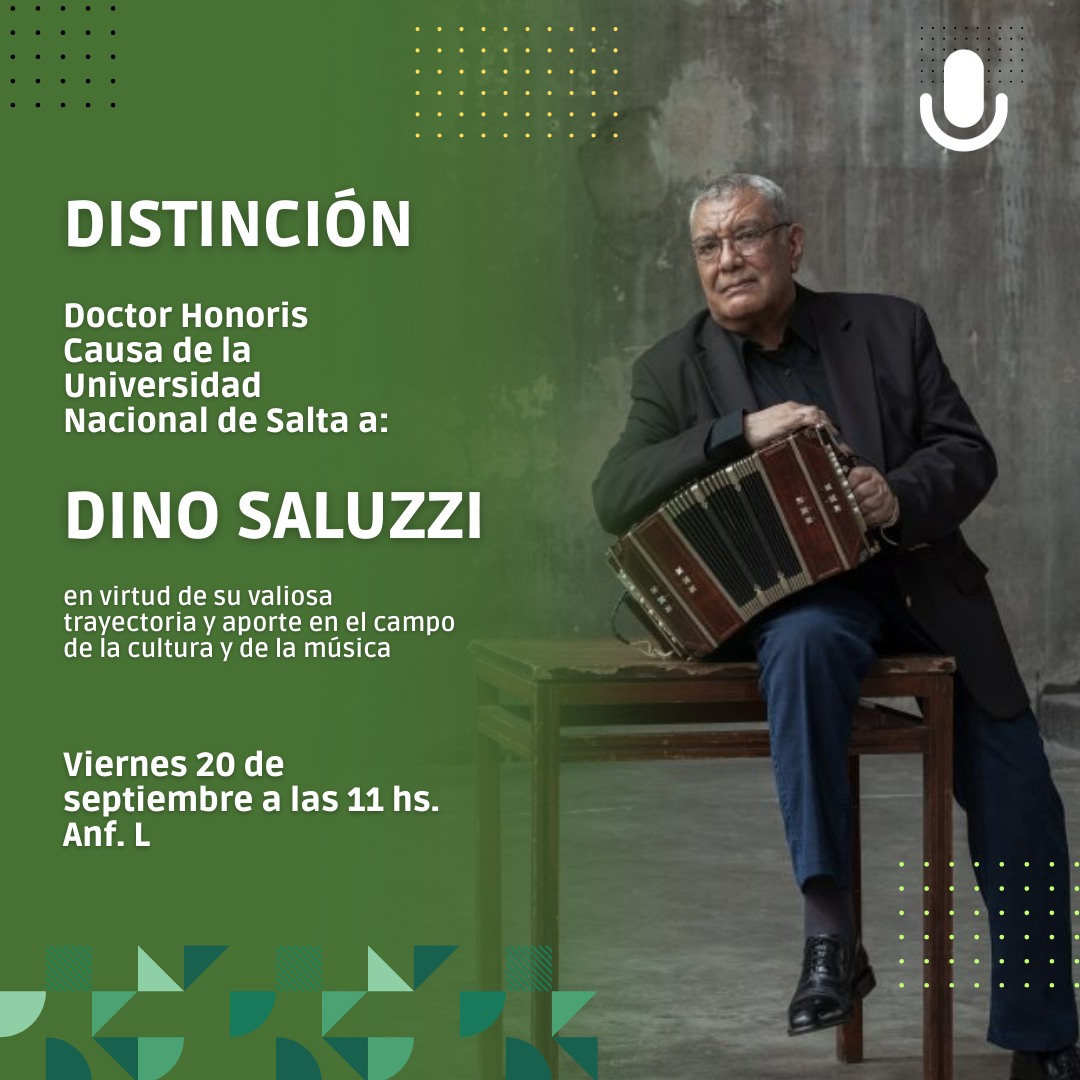 Acto de distinción al músico salteño Dr. Dino Saluzzi