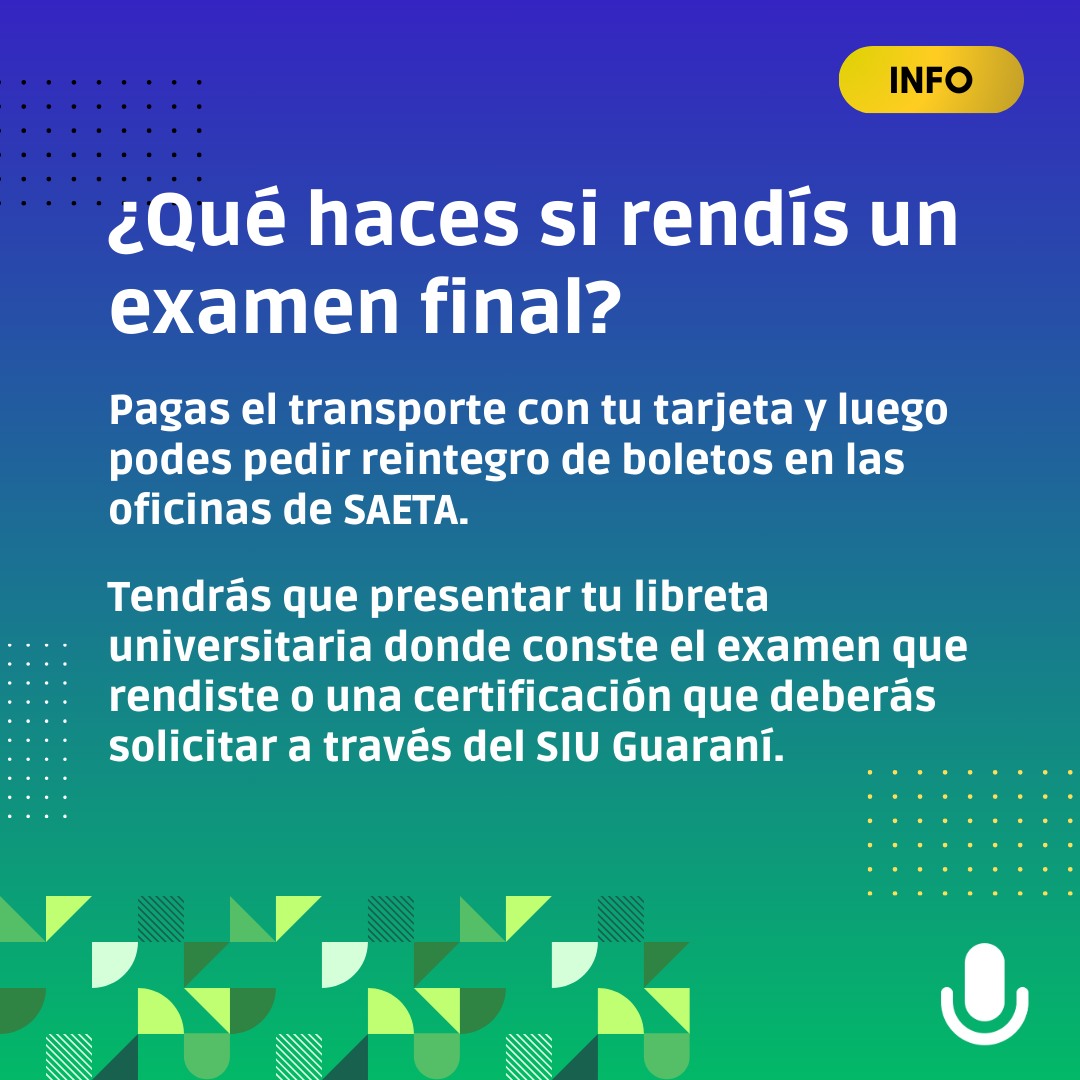 Pase Estudiantil habilitado hasta el 6 de diciembre